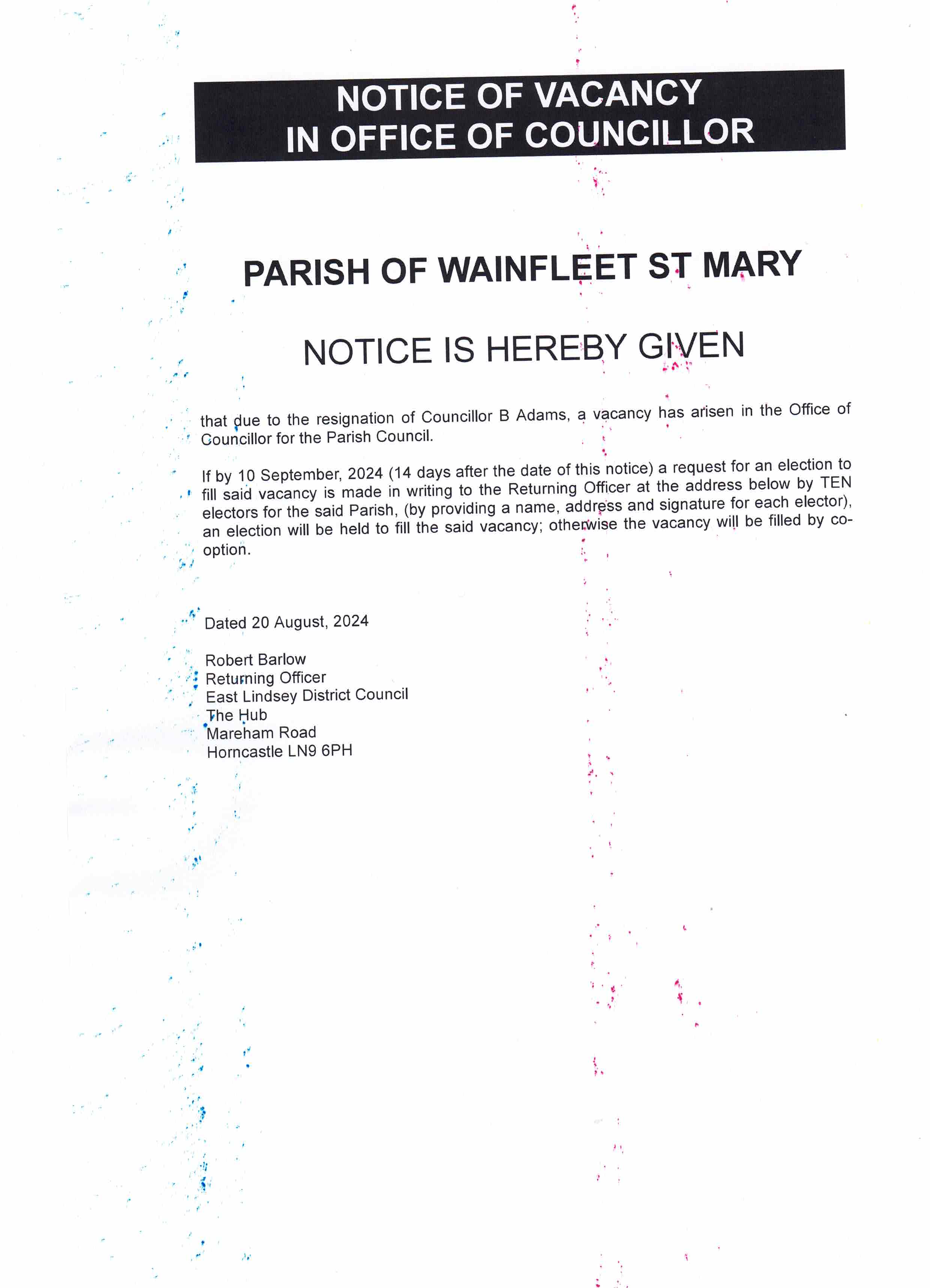 Parish Council Vacancy